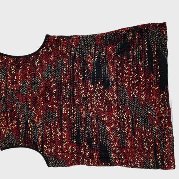 Kasper Women's Sleeveless Top/ Shirt Black/ Red/ Gold Color PS Size - Picture 7 of 10